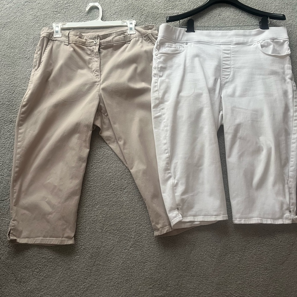 Beige and White 16P Bundle 2 Macy’s Brands Capri Pants